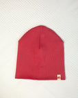 Double rib cotton hat Raspberry pink