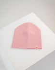 Baby pink double rib cotton hat