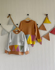 grey and sand art fair sweatshirt