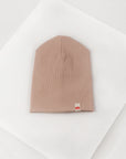 light pink double rib cotton hat