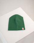 Forest green double rib cotton hat