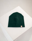 Dark green double rib cotton hat