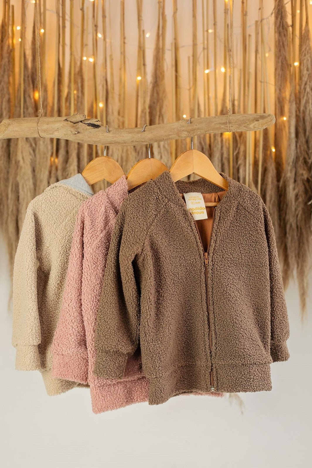 Teddy jacket for kids with soft cotton lining and front zipper ...