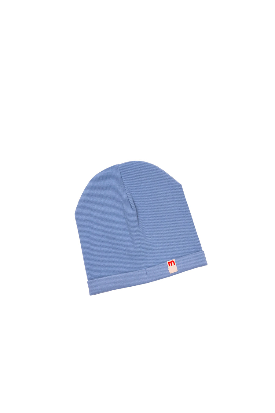 Blue single rib cotton hat