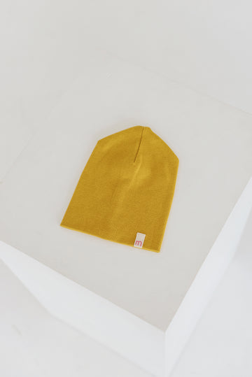Yellow double rib cotton hat
