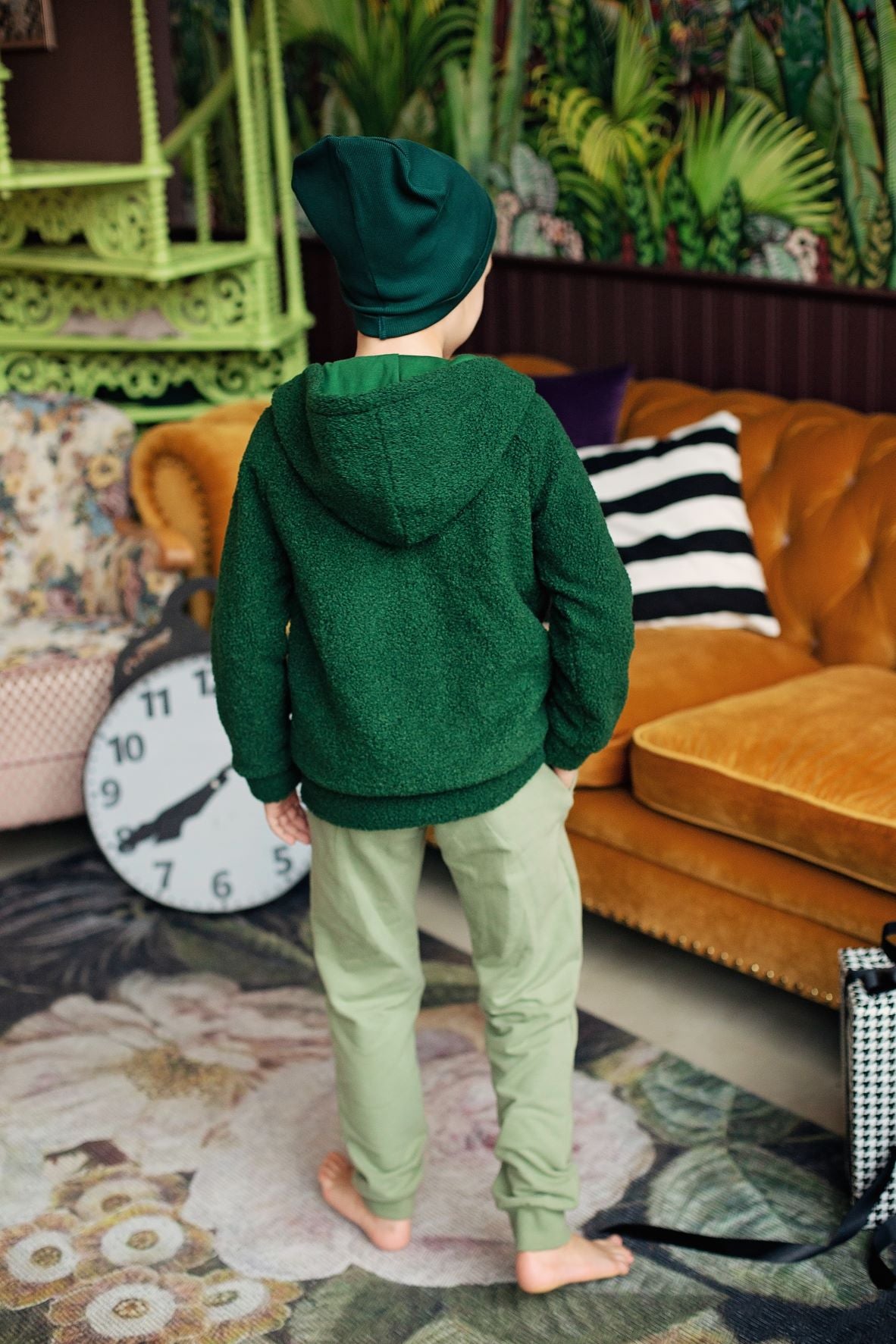 green teddy jacket